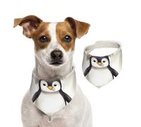 Penguin Wearing Flowers Dog Bandanas,Summer Bandanas for Dogs Washable Adjustable Dog Triangle Scarf Bibs Cute Pet Bibs for Medium Large Dogs Puppy and Cats Medium