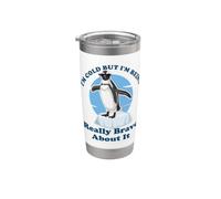 Penguin Winter I'm Cold But I'm Being Really Brave About It Stainless Steel Insulated Tumbler
