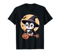 Penguin Witch Hat Pumpkin Halloween Costume Men Women Kids T-Shirt
