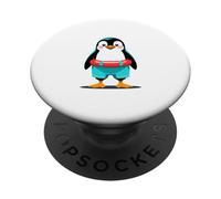 Penguin with Float Ring Summer Design PopSockets Adhesive PopGrip