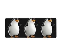 penguin with glasses Mouse Pad 12x31.5in Large Desk Mat for Gaming & Work