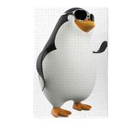 penguin with glasses Printed Wooden Puzzle 1000 Piece, Cute Puzzle Game in Plastic Box for Family Entertainment and Brain Training Gifts