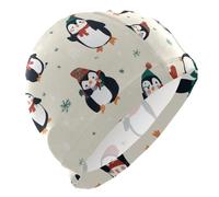 Penguin with Hats Swim Cap for Men Lightweight Cloth Cap for Pool Bathing Swimming Hat One SizeBeige