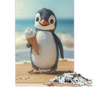 Penguin with Ice Cream Puzzle Jigsaws 1000 Pieces for Adults & Teenager Age 12 Years Up Christmas Eve Gifts 1000pcs (75x50cm)