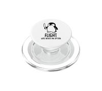 Penguin with Knife Flight Was Never An Option Funny Meme PopSockets PopGrip for MagSafe