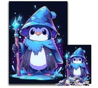 Penguin Wizard Magic Jigsaw Puzzles for Adults 1000 Piece Wooden Puzzles for Mother'S Day Birthdays Christmas 1000 PCS(75x50cm)