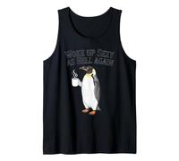 Penguin Woke Up Sexy As Hell Again Funny Coffee Tank Top