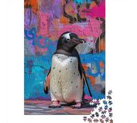 Penguin Wooden Jigsaw Puzzle for Adults 1000 Piece Puzzles for Teenagers Creative Jigsaw Puzzles Family Challenging Games Toys 1000pcs (75x50cm)