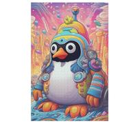 Penguin Wooden Jigsaws Puzzles for Adults 1000 Jigsaw Puzzle, Decompressing Intellectual Educational Toy for Kids 78×53cm