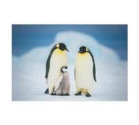 Penguin Wooden Puzzles Jigsaw Puzzle 1000 Pieces for Adults Creative Difficult Challenging Game （75×50cm）
