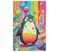 Penguin Wooden Puzzles Jigsaw Puzzle 1000 Pieces for Adults Creative Difficult Challenging Game (78×53cm)