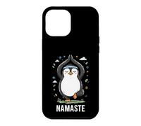 Penguin Yoga Namaste Pose Meditation Cartoon Case for iPhone 12 Pro Max