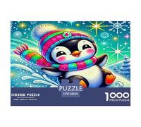 Penguin1000Pieces JigsawPuzzlesAnimal Penguin ForAdults Colourful LargePiecePuzzles Age12+byth ThemeFlowersandBirds Fun, Challenging 38x26cm/1000pcs