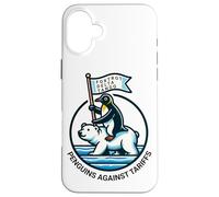Penguins Against Tariffs Foxtrot Delta Tango Case for iPhone 16 Plus