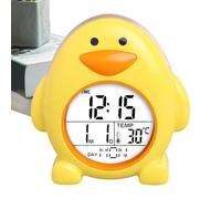 Penguins Alarm Clock - Cute Digital Clock, Cartoon Desk Clock in Penguins Shape, Bedroom Alarm Clock with Perpetual Calendar and Temperature Display, Bedroom Decor Clock For Kids