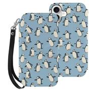 Penguins Atlantic Compatible with iPhone 16 Plus Wallet Phone Case Mobile Phone Cover with Card Holder