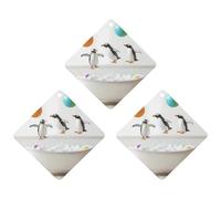 Penguins Beach House Bath 3 Pcs Car Air Freshener Automotive Aromatherapy Tablets Hanging Scented Cards for Room Bathroom Rhombus