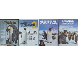 PENGUINS COMPLETE 1-4 COLLECTION 1. MARCH OF THE PENGUINS / 2. PART 2 - THE NEXT STEP / 3. PENGUIN SAFARI WITH NIGEL MARVEN / 4. PENGUIN ADVENTURE = ULTIMATE 4x DVD SET