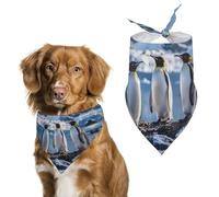 Penguins Cute Funny Dog Bandanas Adjustable Triangle Pet Scarf Bib for Small Medium Large Cute Pets Supplies