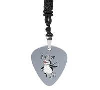Penguins Fight Or Flight Guitar Pick Pendant Necklace for Acoustic Electric Bass Players Guitar Accessories Guitarist Gifts