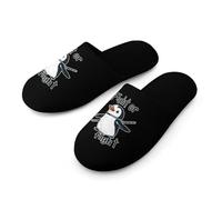 Penguins Fight Or Flight Slippers Women Winter Warm Cotton Hotel Slippers Anti-Slip Bedroom Slip-Ons Shoes 40-41_（9-10）