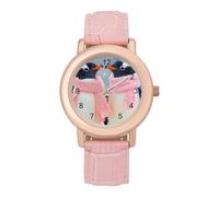 Penguins in Snows Day Women's Wrist Watch Fashion Alloy Quartz Watch with Strap Easy to Read