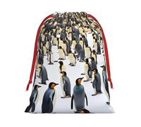 Penguins In The Snow Print Multi-Functional Drawstring Reusable Gift Pouch Daily Storage All Occasions Use