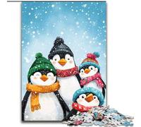 Penguins in Winter 1000 Piece Jigsaw Puzzles, Educational Games Home Decoration Deal As Gifts for The Whole Family (size 26x38cm)