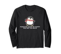 Penguins Make Me Happy You Not So Much Funny Penguin Long Sleeve T-Shirt