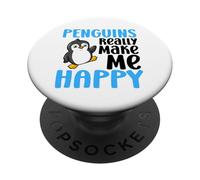Penguins Make Me Happy You Not So Much Funny Penguin PopSockets Adhesive PopGrip