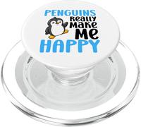 Penguins Make Me Happy You Not So Much Funny Penguin PopSockets PopGrip for MagSafe