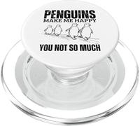 Penguins Make Me Happy You Not So Much Funny Penguin PopSockets PopGrip for MagSafe