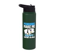 Penguins Make Me Happy You Not So Much Funny Penguin Stainless Steel Insulated Water Bottle
