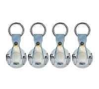 Penguins Mama And Little Funny GPS Cases Holder with Key Chain Ring Protective Cover Compatible with Airtag 4PCS
