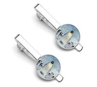Penguins Mama And Little Novelty Tie Clips for Men Trendy Necktie Bar Pins Holder Wedding Birthday Gift