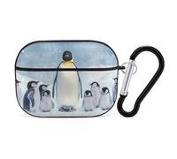 Penguins Mama And Little Printed Bluetooth Earbuds Case Colorful Wireless Headphones Covers Compatible With AirPods Pro 2