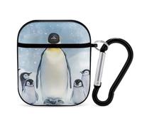 Penguins Mama And Little Trendy Bluetooth Earbuds Protector Cute Wireless Earbud Case Covers Compatible with Airpods 1/2