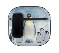 Penguins Mama And Little Trendy Bluetooth Earbuds Protector Printed Wireless Earbud Case Covers Compatible with Airpods 4