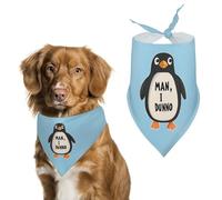 Penguins Man I Dunno Dog Bandana Pet Scarf for Small Medium Large Dogs Triangle Bibs Photo Prop Gift