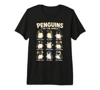 Penguins of The World Bird Chart Emperor King Rockhopper Premium T-Shirt