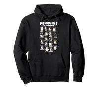 Penguins Of The World Bird Chart Emperor King Rockhopper Pullover Hoodie