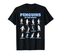 Penguins of the World Educational Animal Penguin Lover T-Shirt