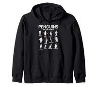 Penguins of the World Educational Animal Penguin Lover Zip Hoodie
