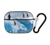 Penguins On The Iceberg AirPod Pro Case, Anti Scratch Hard PC Cover with Keychain, AirPod Pro 2nd/1st Case Accessories for Women Men, Black-Style