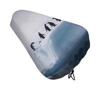 Penguins on The Iceberg Bike Seat Cover for Men Women Water Repellent Exercise Bike Seat Cushion Adjustable Bicycle Seat for Outdoor Biking