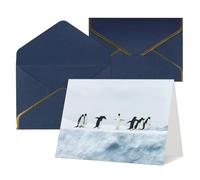 Penguins On The Iceberg Greetings Romantic Card With Envelopes, Send To A Close Friend,Phnom Penh Pearl Paper Greeting Card