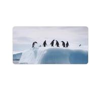 Penguins on The Iceberg Keyboard Mat Large Gaming Mouse Pad, Anti-Slip Desk Mat for Desktop Desk Work/Home Writing Mat 11.8 * 23.6 Inches