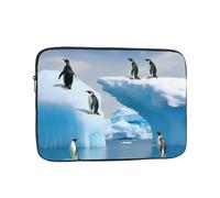 Penguins On The Iceberg Laptop Case 10 inch, Water Resistant Laptop Sleeve Shockproof Protective Traveling Computer Bag Portable Business Briefcase for Men Women