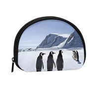 Penguins On The Iceberg Minis Storage Bag Shell Wallet Small Coin Purse with Minis with Zipper Change Purse for Coin Keys You Can Also Store Any Small Objects You Want