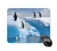 Penguins On The Iceberg Mouse Pad Non-Slip & Waterproof Mousepad for Desk, Ultra Thin Rectangle Mouse Mat for Office, Gaming, 20 * 25cm